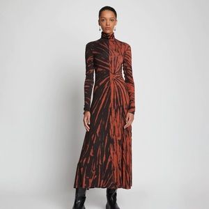 Proenza Spiral Tie Dye Jersey Dress